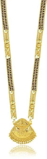 Stylish Brass Golden Mangalsutra For Women-thumb2