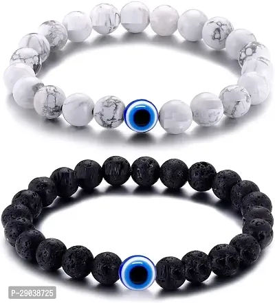 Stylish Stone Beads Crystal Bracelet Pack of 2