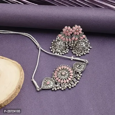 Zinc Silver Pink Jewellery Set   Pack of 3