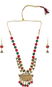 Alloy Gold plated Red   Green Jewellery Set   Pack of 3-thumb2