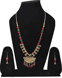 Alloy Gold plated Red   Green Jewellery Set   Pack of 3-thumb1