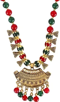 Alloy Gold plated Red   Green Jewellery Set   Pack of 3-thumb3