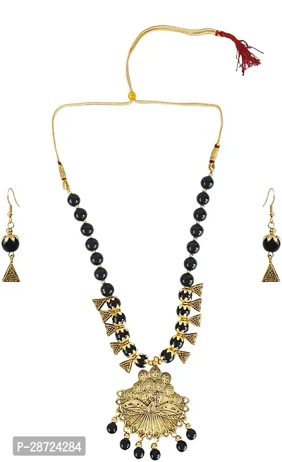 Alloy Gold plated Black Jewellery Set   Pack of 3-thumb3