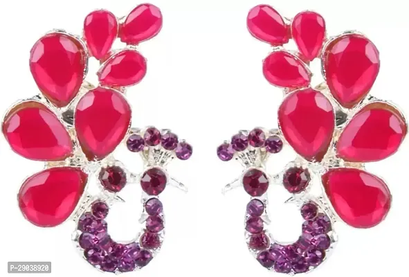 DEGHLAM Eid SpecialRamadan Special Alloy Red Earrings stone Alloy Drops  Danglers