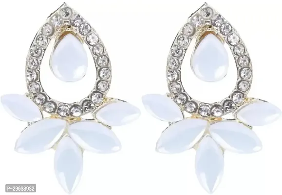 DEGHLAM Eid SpecialRamadan Special Alloy White Earrings stone Alloy Drops  Danglers