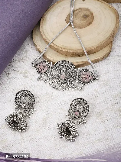 Zinc Silver Pink Jewellery Set   Pack of 3