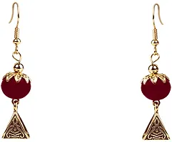 Alloy Gold plated Maroon Jewellery Set   Pack of 3-thumb4