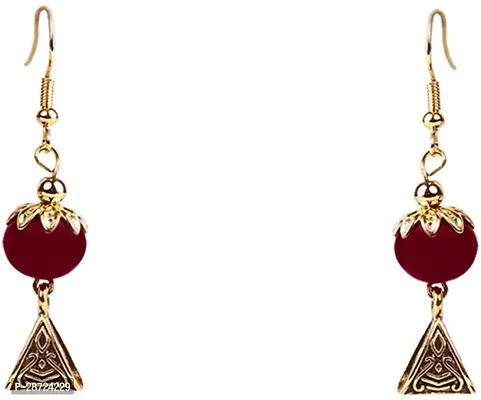 Alloy Gold plated Maroon Jewellery Set   Pack of 3-thumb5