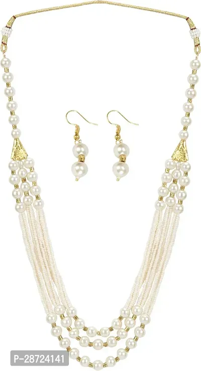 Alloy Brass White Jewellery Set   Pack of 1-thumb2