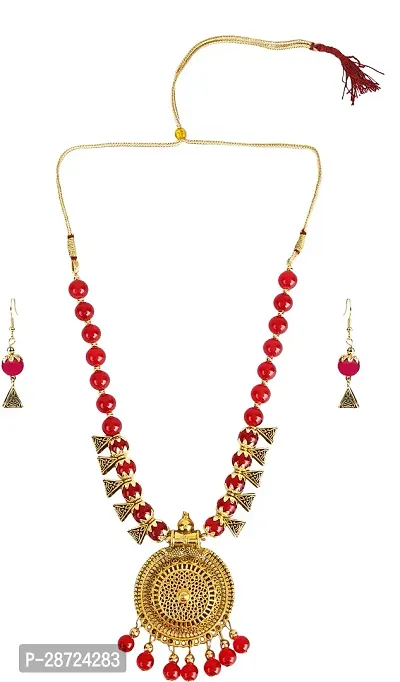 Alloy Gold plated Red Jewellery Set   Pack of 3-thumb3