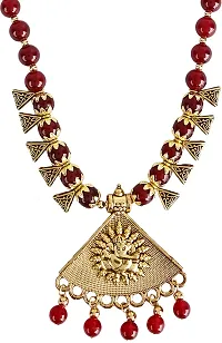 Alloy Gold plated Maroon Jewellery Set   Pack of 3-thumb3