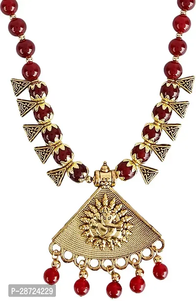 Alloy Gold plated Maroon Jewellery Set   Pack of 3-thumb4