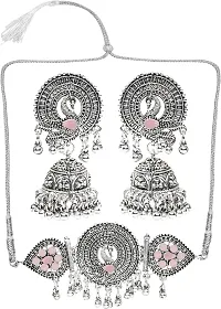 Zinc Silver Pink Jewellery Set   Pack of 3-thumb4