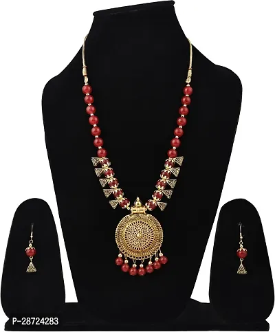 Alloy Gold plated Red Jewellery Set   Pack of 3-thumb2