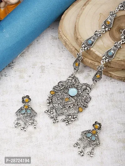 Zinc Silver Yellow   Blue Jewellery Set   Pack of 3