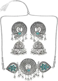 Zinc Silver Green Jewellery Set   Pack of 3-thumb4