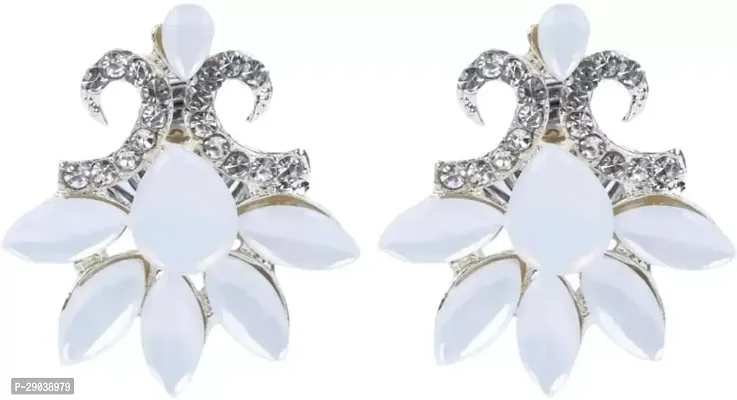 DEGHLAM Eid SpecialRamadan Special AlloyWhite Earrings stone Alloy Drops  Danglers