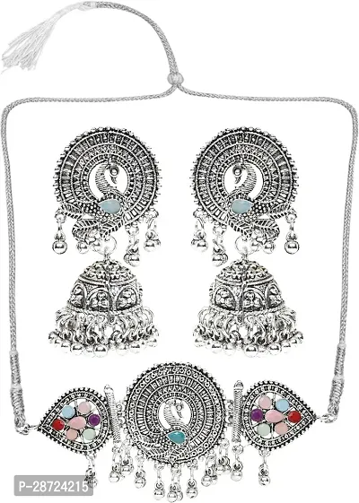 Zinc Silver Multicolor Jewellery Set   Pack of 3-thumb5