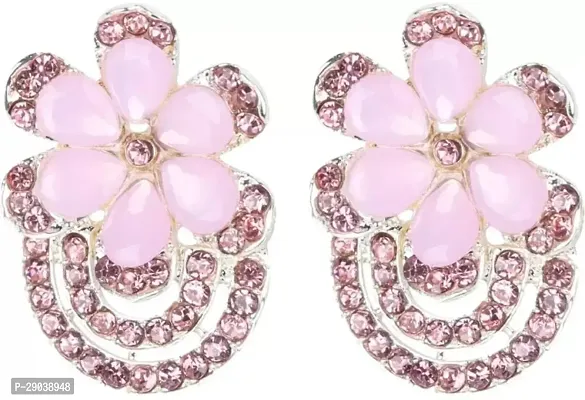 DEGHLAM Eid SpecialRamadan Special Alloy Pink Earrings stone Alloy Drops  Danglers-thumb0