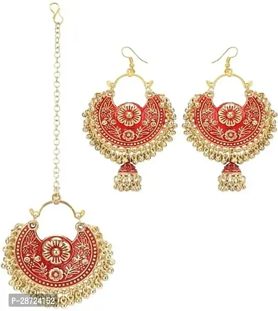 Alloy Brass Red   Gold Jewellery Set   Pack of 1