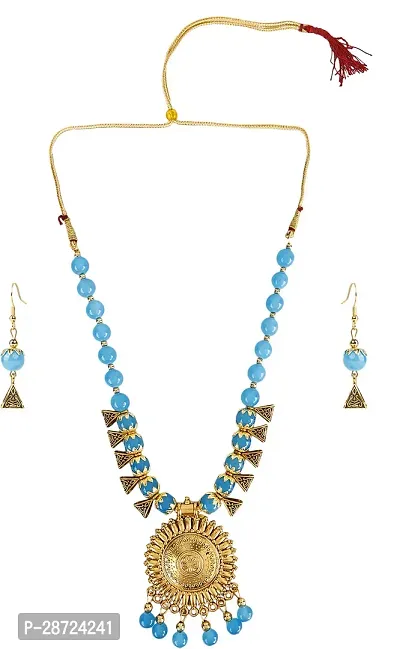 Alloy Gold plated Turquoise Jewellery Set   Pack of 3-thumb3