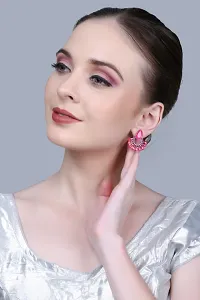 Trendy Pink Alloy Earrings For Women-thumb1