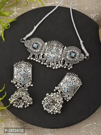 Zinc Silver Blue Jewellery Set   Pack of 3