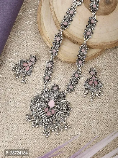 Zinc Silver Pink Jewellery Set   Pack of 3