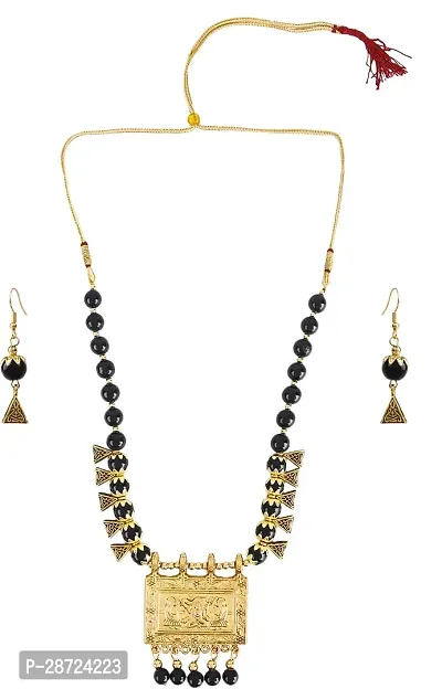 Alloy Gold plated Black Jewellery Set   Pack of 3-thumb3