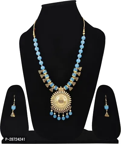 Alloy Gold plated Turquoise Jewellery Set   Pack of 3-thumb2