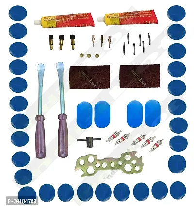 r Cycle Tubular tyre 'Burst and Puncture' Repairing Complete kit and Tool of 60 Piece in Box