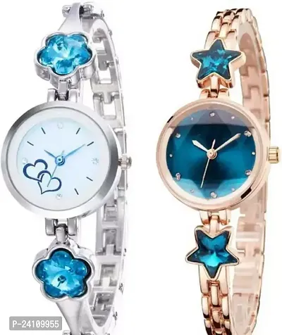 Stylish Metal Watches For Women Pack Of 2-thumb0