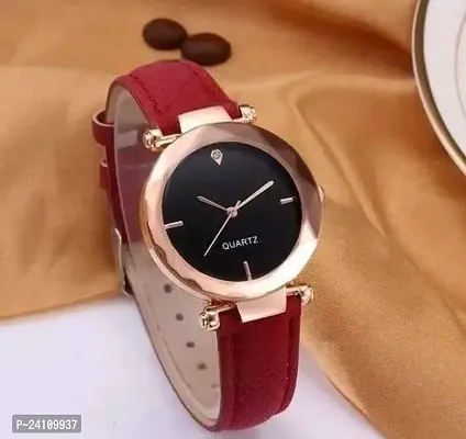 Stylish Synthetic Leather Watches For Women-thumb0