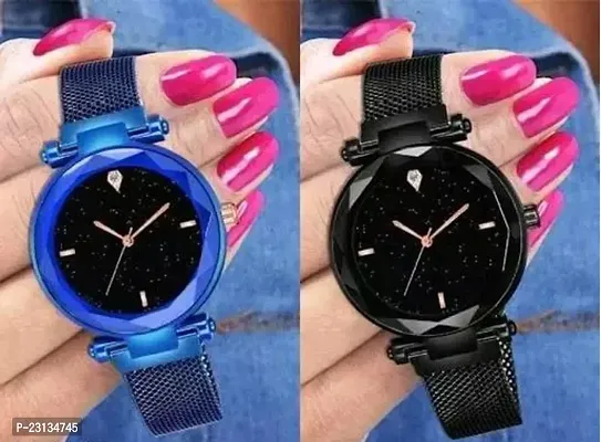 Stylish Metal Analog Watches For Women Pack Of 2