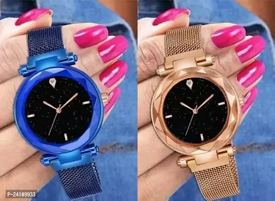 Stylish Metal Watches For Women Pack Of 2