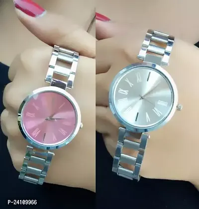 Stylish Metal Watches For Women Pack Of 2-thumb0