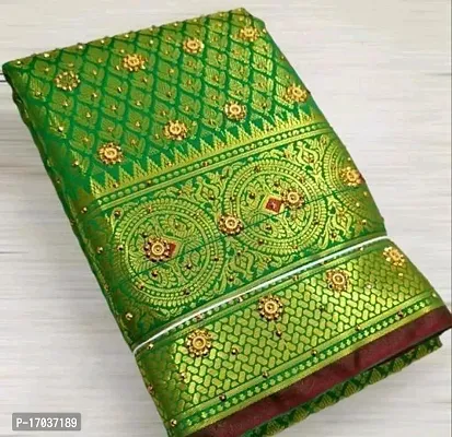 kanjeevaram silk saree with stone work-thumb0