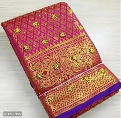 kanjeevaram silk saree with stone work-thumb0