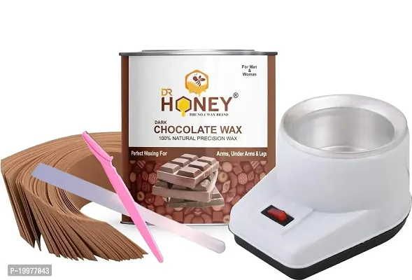 DR HONEY dark chocolate wax strip face Razor wax knife and heater all skin wax full body good for your skin 600 gram wax-thumb0