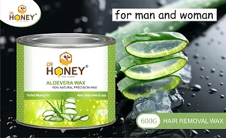 DR HONEY aloe Vera wax 600 gram Hair Removal Wax For Arms, Legs, Chest, Back, and Full Body | Men  Women-thumb2