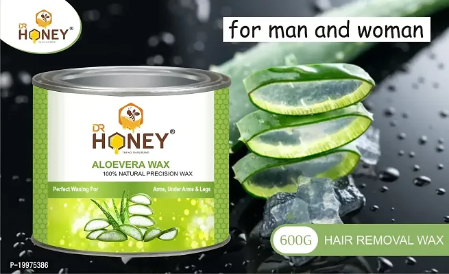 DR HONEY aloe Vera wax 600 gram Hair Removal Wax For Arms, Legs, Chest, Back, and Full Body | Men  Women-thumb3