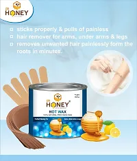 DR HONEY hot wax 600 gram strip and stick Removal Wax For Arms, Chest, Legs, Back, and Full Body-thumb2