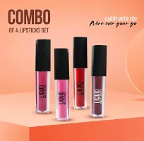 DR HONEY BEAUTY Mini Lipsticks Combo Pack of 4 Liquid Matte Lipstick-thumb3