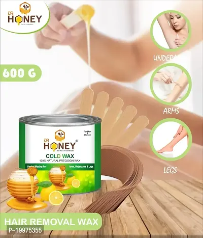 DR HONEY cold wax strip stick wax 597 gram Hair Removal Wax For Arms, Legs, Chest, Back, and Full Body | Men  Women | Tan Removal | All skin Type suitable for sensitive  dry skin Best best sellerl-thumb3