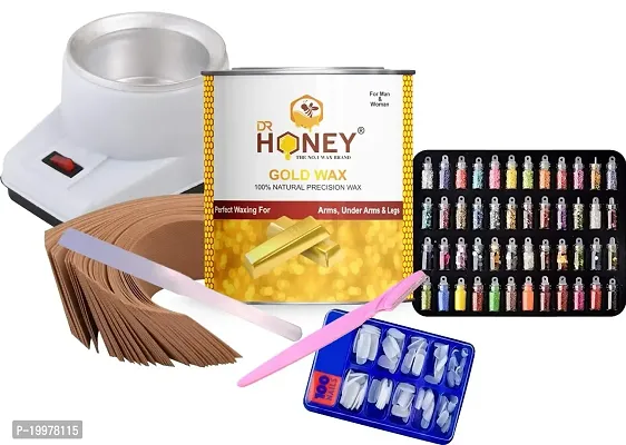 DR HONEY gold wax strip face Razor wax knife heater nails and nail glitter all skin wax full body good for your skin 600 gram wax