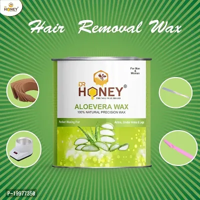 DR HONEY aloevera wax strip face Razor wax knife and heater 600 gram good for your skin-thumb0