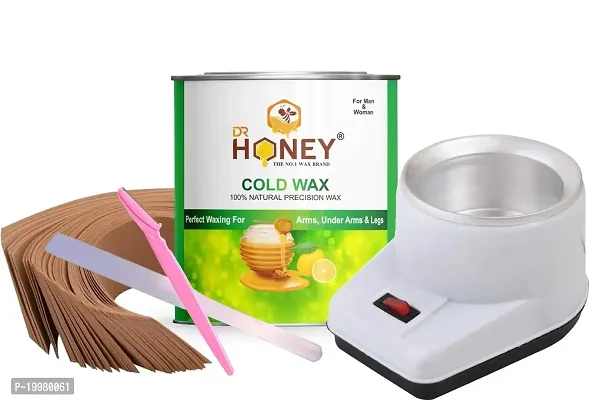 DR HONEY cold wax strip face Razor wax knife and heater all skin wax full body good for your skin 600 gram wax-thumb0