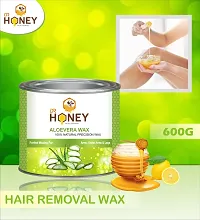 DR HONEY aloe Vera wax and wax heater strip and stick 600 gram for all skin type full body wax for man woman wax-thumb3