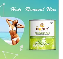 DR HONEY aloe Vera wax with strips 600 gram Hair Removal Wax For Arms, Legs, Chest, Back, and Full Body | Men  Women | Tan Removal | All skin Type Men  Women | Tan Removal | Oily to Normal Skin-thumb1