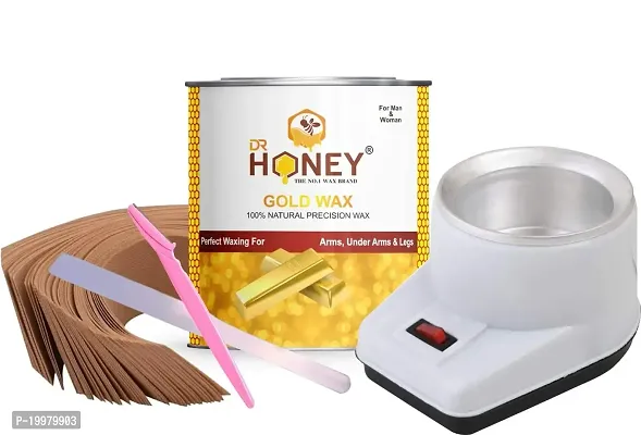 DR HONEY gold wax strip face Razor wax knife and heater all skin wax full body good for your skin 600 gram wax-thumb0